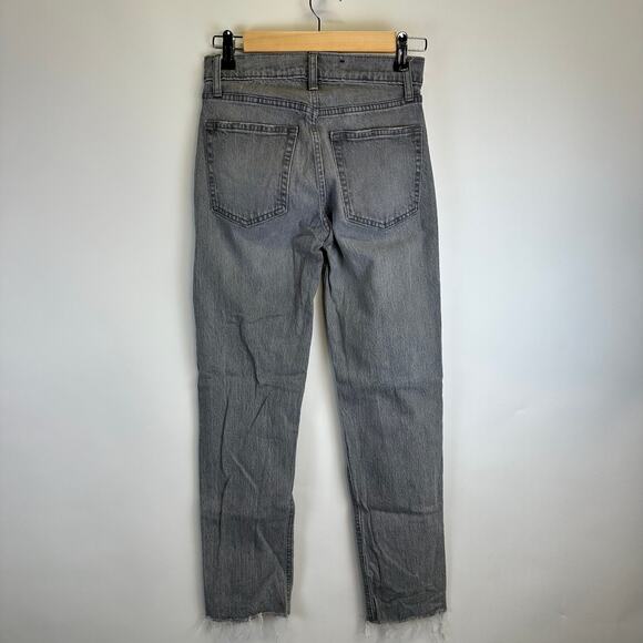 Gap Charcoal Wash Cheeky Straight High Rise Button Fly Jeans Women's Size 25 - Picture 7 of 12